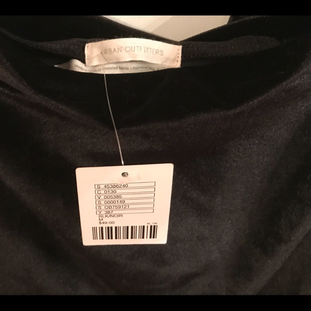 Urban Outfitters NWT Velvet Little Black Dress - Picture 9 of 10